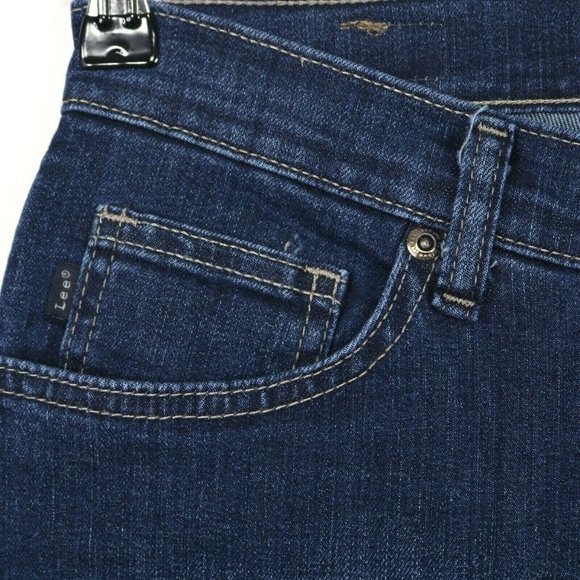 Lee Relaxed Fit Straight Leg Jeans Mid Rise Stretch Dark 6 x 31 - Picture 8 of 11